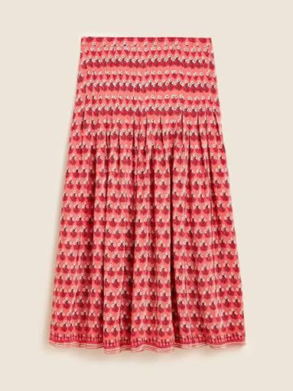 NWT Jcrew Pink Pleated Print Skirt (Size 2)